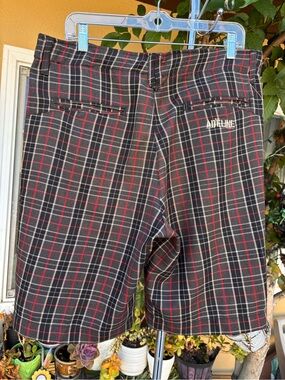 Vintage Y2K 90’s Adeline Street Plaid Skate Shorts Size 36 Waist